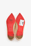 Christian Louboutin Nude Strass Pointed Flats Size 34
