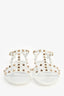 Valentino White Rubber Rockstud Sandals Size 37