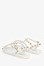 Valentino White Rubber Rockstud Sandals Size 37
