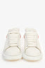 Alexander McQueen White/Red Suede Oversized Larry Sneakers Size 36.5