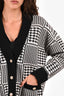 Sandro Black/White Knit Gold Buttoned Cardigan Size 1