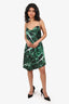 Retrofête Emerald Marble Auris Silk Dress Size L
