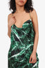Retrofête Emerald Marble Auris Silk Dress Size L