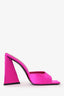 The Attico Pink Satin Devon Mules Size 40.5