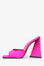 The Attico Pink Satin Devon Mules Size 40.5