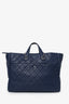 Pre-Loved Chanel™ 2020 Navy Quilted Calfskin Ultra Pocket Shopping Tote
