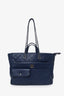 Pre-Loved Chanel™ 2020 Navy Quilted Calfskin Ultra Pocket Shopping Tote
