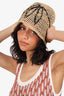Brunello Cucinelli Beige Raffia Sequin Bucket Hat Size M