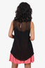Akris Punto Black Sheered Ruffled Sleeveless Top Size 6