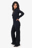 Chiara Boni Black Striped Jumpsuit Size 44