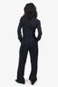 Chiara Boni Black Striped Jumpsuit Size 44