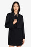 Victoria Beckham Black Wool Cropped Blazer Size 4