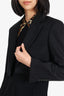 Victoria Beckham Black Wool Cropped Blazer Size 4