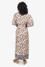 Etro Multicolour Garden Party Pleated Poplin Midi Dress Size 44
