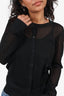 Sandro Black Lace Knit Cardigan Size 2