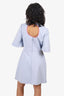 Roksanda Blue Cut-Out Circle Detail Short Sleeve Mini Dress Size 10