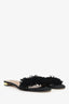 Aquazzura Black Suede Wild Thing Slides Size 38