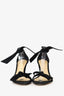 Alexandre Birman Black Suede Tie Up 'Clarita' Heels Size 38