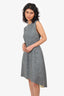 Christian Dior Grey/Yellow Wool Sleeveless Dress Size 36