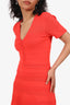 Sandro Orange Knit Short Sleeve Dress Size 2