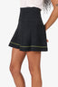 Ganni Black Jacquard Mini Skirt Size 44