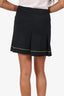 Ganni Black Jacquard Mini Skirt Size 44