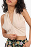 Staud Beige Halter Neck Crop Top Size 2