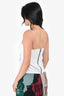 RTA White Cotton Strapless Asymmetrical Button Down Top Est. Size S
