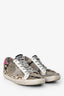 Golden Goose Magenta/Python Leather Lace Up Sneakers Est. Size 6