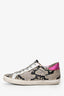 Golden Goose Magenta/Python Leather Lace Up Sneakers Est. Size 6
