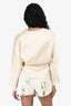 The Row Beige Wool/Satin Wrap Top Size XS