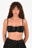 Khaite Black/Nude Polka Dot Pleated 'Indira' Bra + Hot Pant Set Size 4