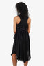Jean Paul Gaultier Black Silk Drape Bow Detail Dress Size 10
