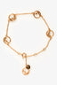 Fendi Gold Tone Crystal FF Bracelet