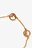 Fendi Gold Tone Crystal FF Bracelet
