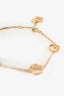Fendi Gold Tone Crystal FF Bracelet