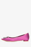 Manolo Blahnik Purple Satin Hangisi Flats Size 37.5
