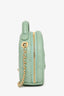 Pre-Loved Chanel™ Green Caviar Leather  Round Vanity Crossbody