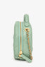 Pre-Loved Chanel™ Green Caviar Leather  Round Vanity Crossbody