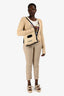 Sacai Black/Beige Raffia Logo Bag with Strap