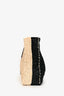 Sacai Black/Beige Raffia Logo Bag with Strap