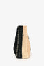Sacai Black/Beige Raffia Logo Bag with Strap