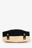 Sacai Black/Beige Raffia Logo Bag with Strap