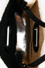 Sacai Black/Beige Raffia Logo Bag with Strap