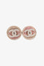 Pre-Loved Chanel™ 2023 Gold Tone/Pink Crystal Set CC Earrings
