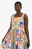 Dolce & Gabbana Multicolour Graphic Printed Sleeves Dress Size 50 IT