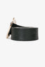 Gucci Black Leather Heart Shape Buckle Belt Size 85/34