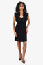 Ba&sh Black Sleeveless Ruffle Detail Knee Length Dress Size 1
