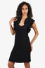 Ba&sh Black Sleeveless Ruffle Detail Knee Length Dress Size 1