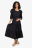 Sea New York Black Puff Sleeve Tiered Maxi Dress Size S